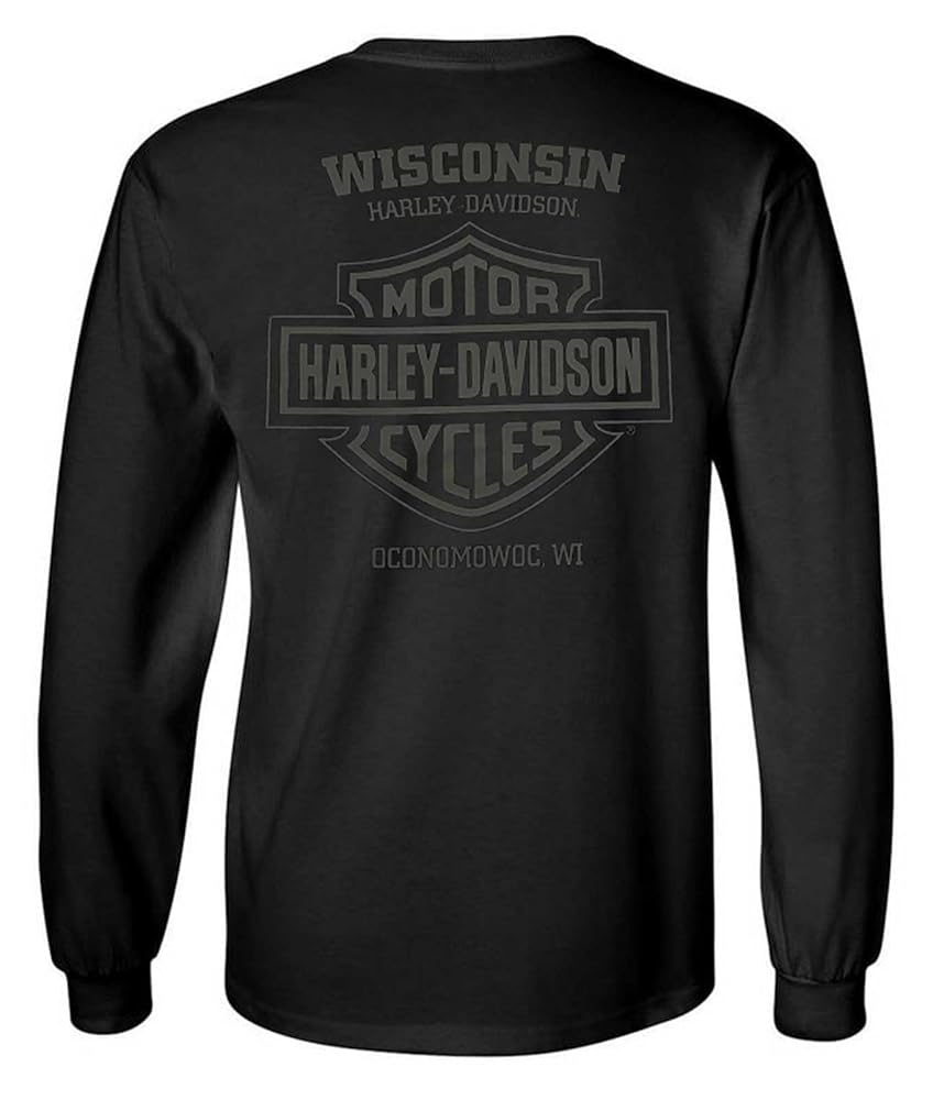 Harley-Davidson Men's Open Bar & Shield Long Sleeve Crew